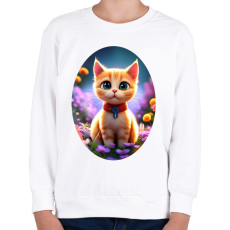 PRINTFASHION Cicus - Gyerek pulóver - Fehér