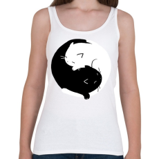 PRINTFASHION Cicus yin yang - Női atléta - Fehér