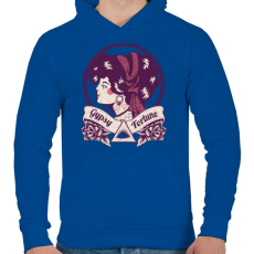PRINTFASHION Cigány jósnő - Férfi kapucnis pulóver - Királykék