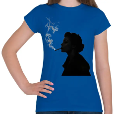 PRINTFASHION Cigaretta - Női póló - Királykék