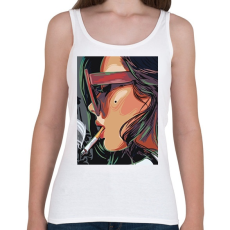 PRINTFASHION Cigiző lány - Női atléta - Fehér