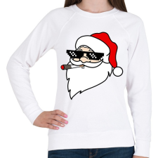 PRINTFASHION Cigiző mikulás - Női pulóver - Fehér női pulóver, kardigán