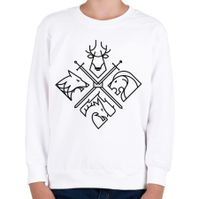 PRINTFASHION Címerek GOT - Gyerek pulóver - Fehér gyerek pulóver, kardigán