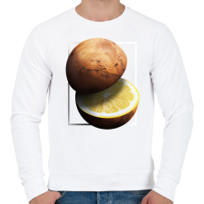 PRINTFASHION Citrom bolygó - Férfi pulóver - Fehér férfi pulóver, kardigán