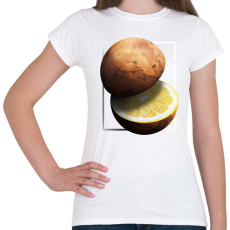 PRINTFASHION Citrom bolygó - Női póló - Fehér