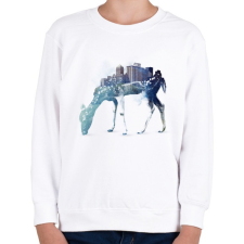 PRINTFASHION City deer - Gyerek pulóver - Fehér gyerek pulóver, kardigán