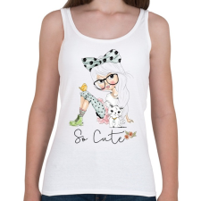 PRINTFASHION City Girls - Női atléta - Fehér női trikó