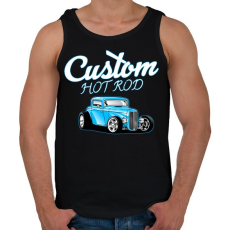 PRINTFASHION Classic car  - Férfi atléta - Fekete