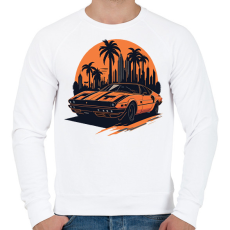 PRINTFASHION Classic car - Férfi pulóver - Fehér