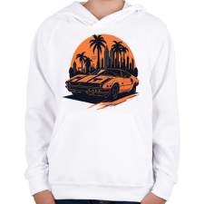PRINTFASHION Classic car - Gyerek kapucnis pulóver - Fehér gyerek pulóver, kardigán