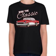 PRINTFASHION Classic car  - Gyerek póló - Fekete