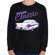 PRINTFASHION Classic car  - Gyerek pulóver - Fekete
