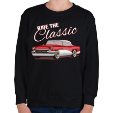 PRINTFASHION Classic car  - Gyerek pulóver - Fekete