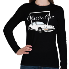 PRINTFASHION Classic Car - Női hosszú ujjú póló - Fekete női póló