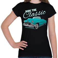 PRINTFASHION Classic car  - Női póló - Fekete női póló