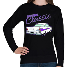 PRINTFASHION Classic car  - Női pulóver - Fekete