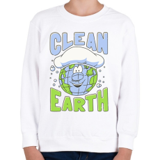 PRINTFASHION Clean Earth - Gyerek pulóver - Fehér