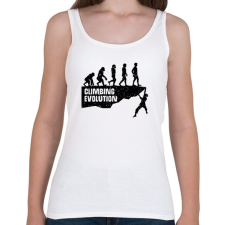 PRINTFASHION Climbing Evolution - Női atléta - Fehér női trikó