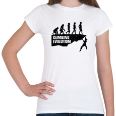 PRINTFASHION Climbing Evolution - Női póló - Fehér