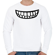 PRINTFASHION Clipart Smile - Férfi pulóver - Fehér férfi pulóver, kardigán