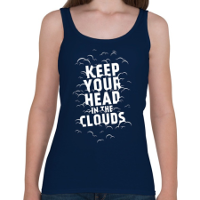 PRINTFASHION Clouds - Női atléta - Sötétkék női trikó