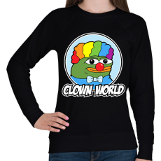 PRINTFASHION Clown World - Női pulóver - Fekete
