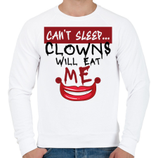 PRINTFASHION Clowns will eat me - Férfi pulóver - Fehér férfi pulóver, kardigán