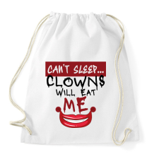 PRINTFASHION Clowns will eat me - Sportzsák, Tornazsák - Fehér tornazsák