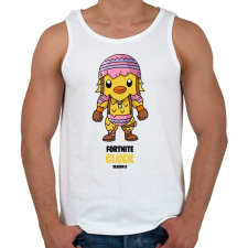 PRINTFASHION Cluck - Fortnite Season 6 - Férfi atléta - Fehér atléta, trikó