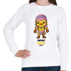 PRINTFASHION Cluck - Fortnite Season 6 - Női pulóver - Fehér