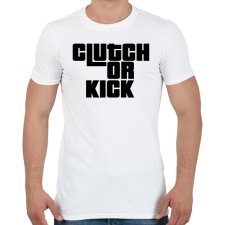 PRINTFASHION Clutch or Kick - Férfi póló - Fehér férfi póló
