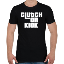 PRINTFASHION Clutch or Kick  - Férfi póló - Fekete férfi póló
