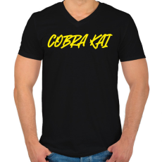 PRINTFASHION COBRA KAI 1 - Férfi V-nyakú póló - Fekete