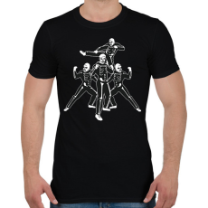 PRINTFASHION Cobra Kai csontvázak - Férfi póló - Fekete