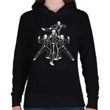 PRINTFASHION Cobra Kai csontvázak - Női kapucnis pulóver - Fekete női pulóver, kardigán