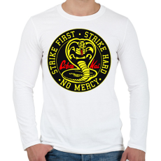 PRINTFASHION Cobra Kai - Férfi hosszú ujjú póló - Fehér