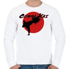 PRINTFASHION Cobra Kai - Férfi pulóver - Fehér férfi pulóver, kardigán