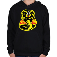 PRINTFASHION Cobra Kai - Gyerek kapucnis pulóver - Fekete gyerek pulóver, kardigán