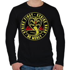 PRINTFASHION Cobra Kai - No Mercy - Férfi hosszú ujjú póló - Fekete férfi póló