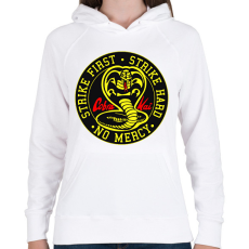 PRINTFASHION Cobra Kai - Női kapucnis pulóver - Fehér