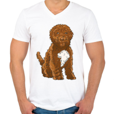 PRINTFASHION Cockapoo kutya - Férfi V-nyakú póló - Fehér férfi póló
