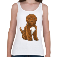 PRINTFASHION Cockapoo kutya - Női atléta - Fehér női trikó