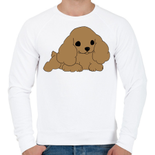 PRINTFASHION Cocker spániel - Férfi pulóver - Fehér férfi pulóver, kardigán