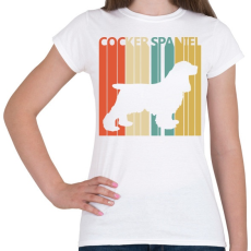 PRINTFASHION Cocker Spaniel - Női póló - Fehér