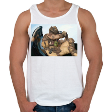 PRINTFASHION CoD König - Férfi atléta - Fehér