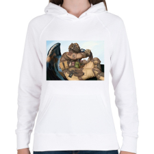 PRINTFASHION CoD König - Női kapucnis pulóver - Fehér női pulóver, kardigán