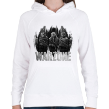 PRINTFASHION COD: Warzone - Női kapucnis pulóver - Fehér női pulóver, kardigán