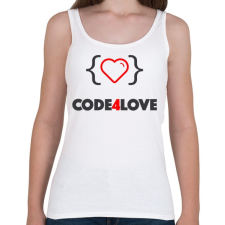 PRINTFASHION CODE4LOVE - Női atléta - Fehér női trikó