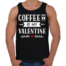 PRINTFASHION Coffe is my valentine - Férfi atléta - Fekete