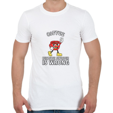 PRINTFASHION Coffee - because murder is wrong - Férfi póló - Fehér férfi póló